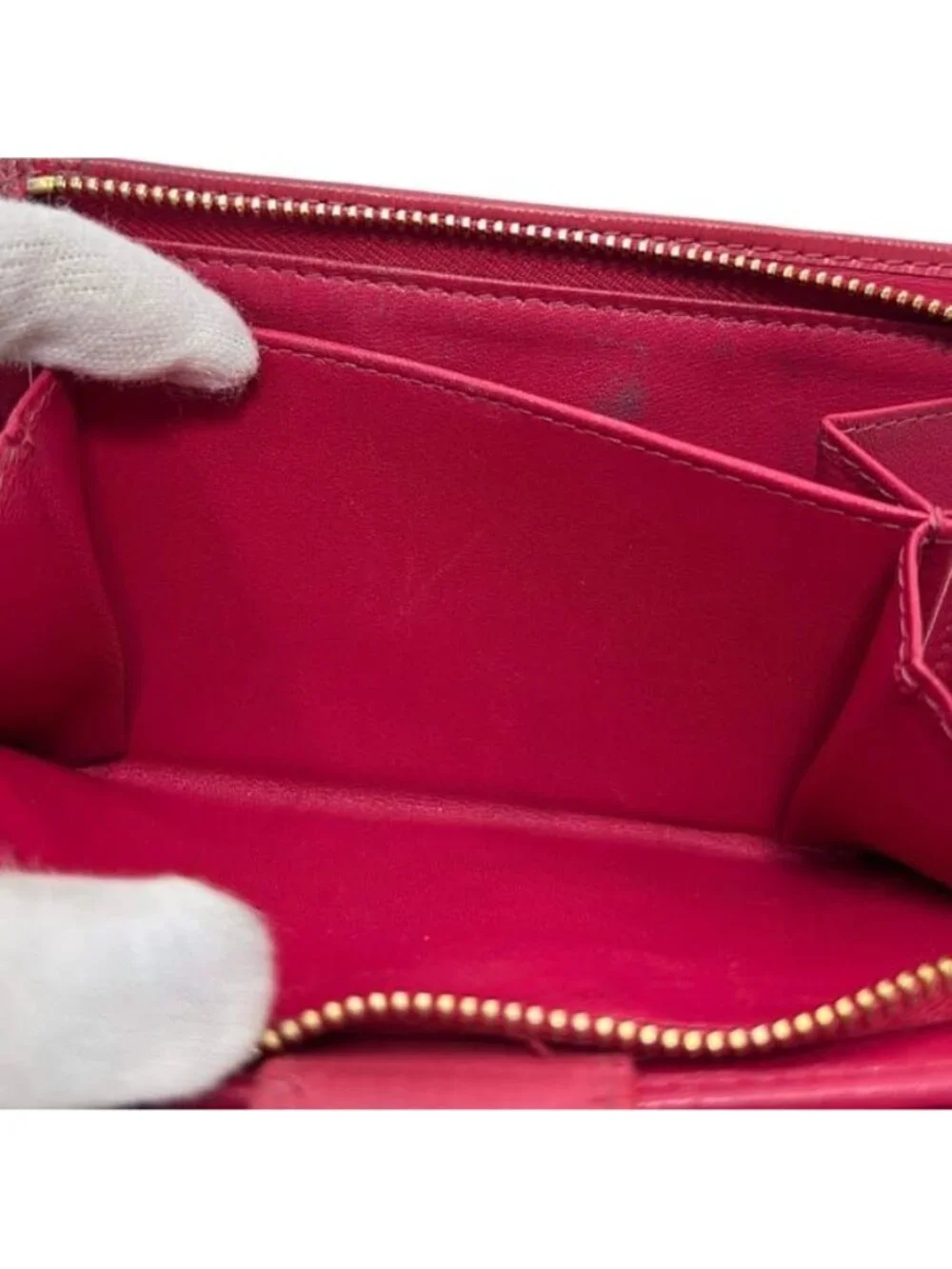 Prada Bifold Wallet Pink Peonia Folding Leather - Picture 4 of 10